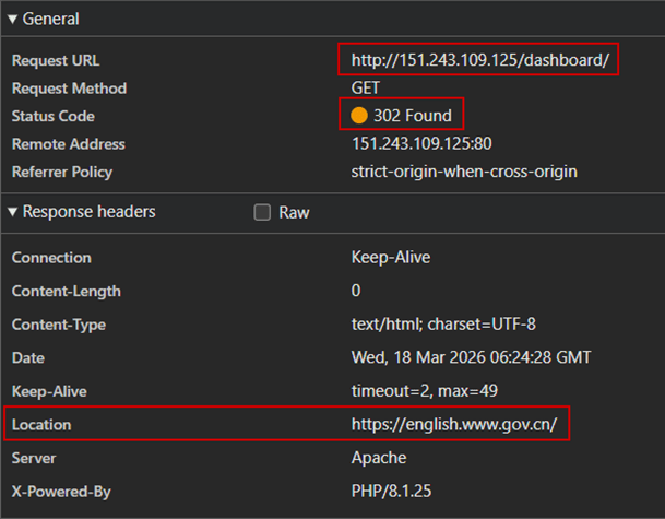 Professional Networks Under Attack: Vietnam-Linked Actors Deploy PXA Stealer in Global Infostealer Campaign 14 Figure 14 - Redirection to gov.cn